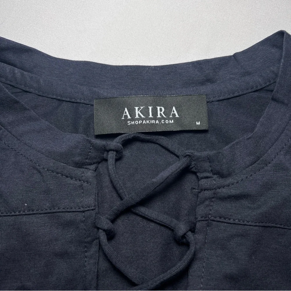 AKIRA Long Sleeve Shirt - Size Medium- Black/Orange